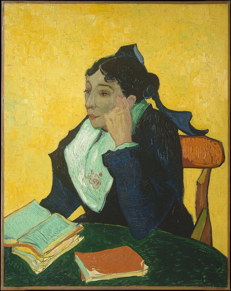 Obra "L'Arlésienne: Madame Ginoux" (Novembro de 1888) por Van Gogh.