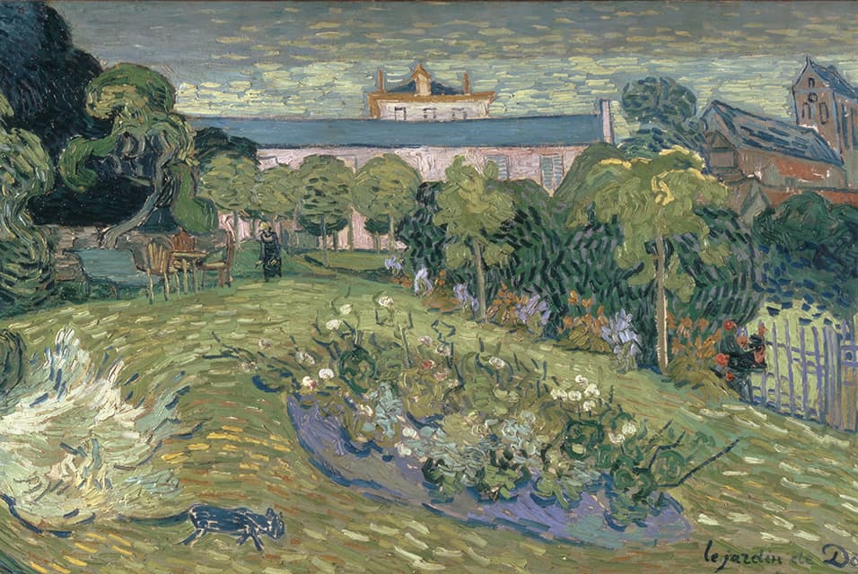Obra "O Jardim de Daubigny" (Maio de 1890) por Van Gogh.