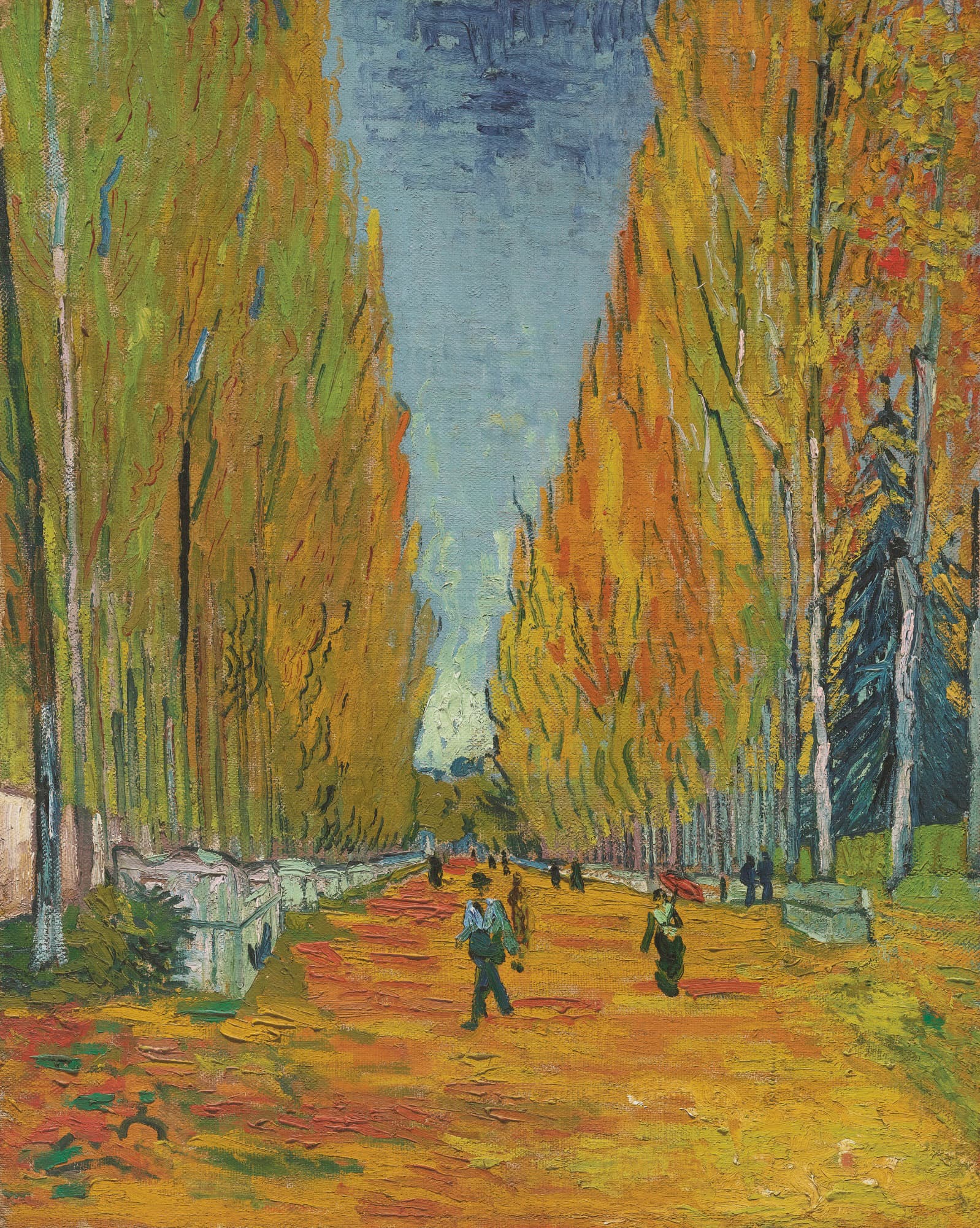 Obra "Les Alyscamps" (Outubro de 1888) por Van Gogh.