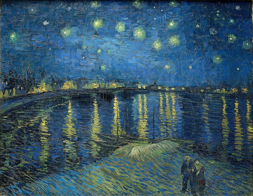 Noite Estrelada Sobre o Ródano, de Vincent van Gogh