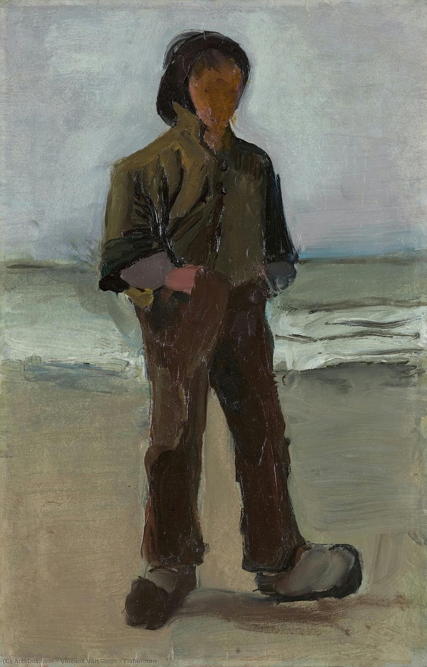 Obra "O Pescador" (Agosto de 1888) por Van Gogh.