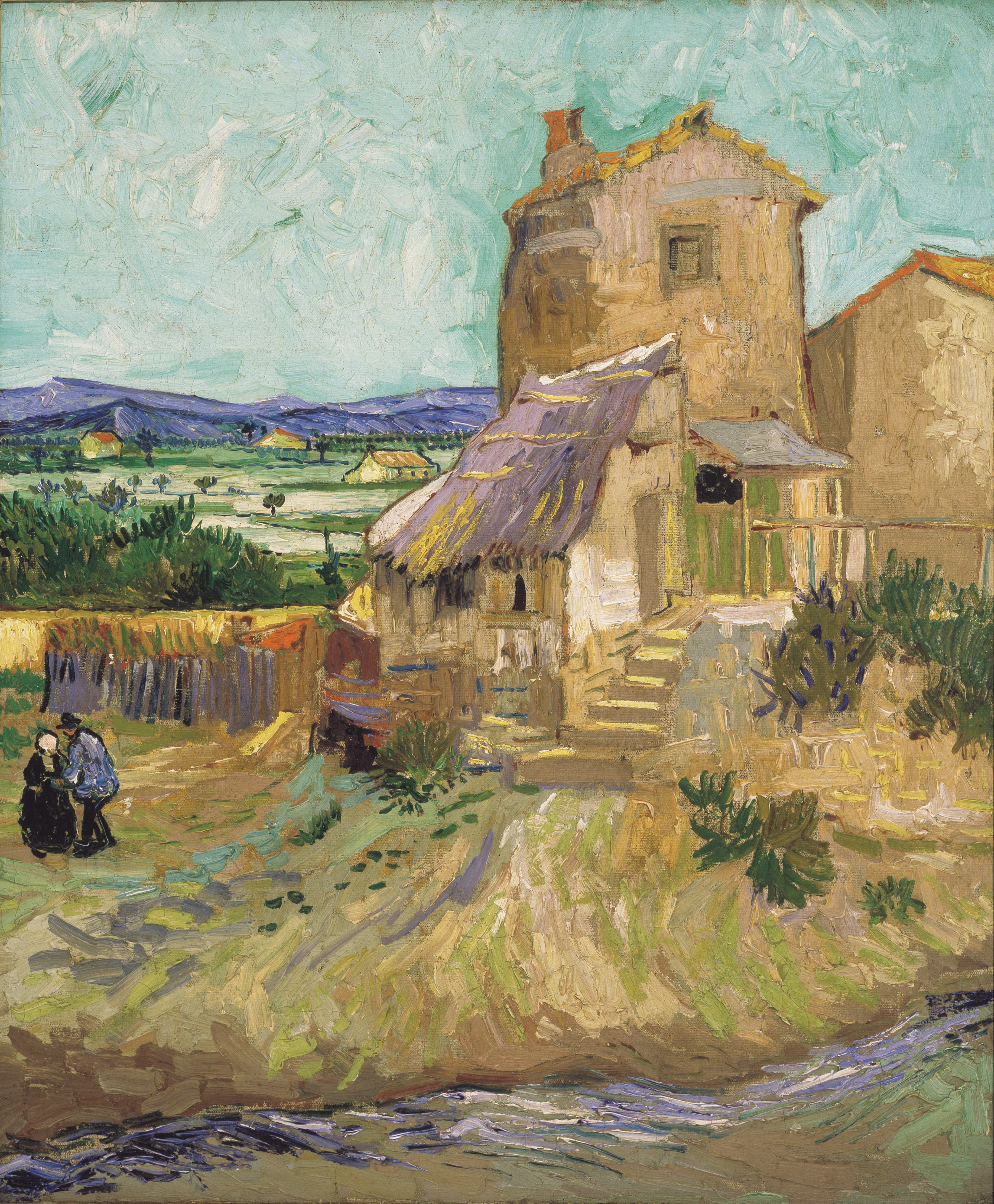 Obra "O Velho Moinho" (Setembro de 1888) por Van Gogh.