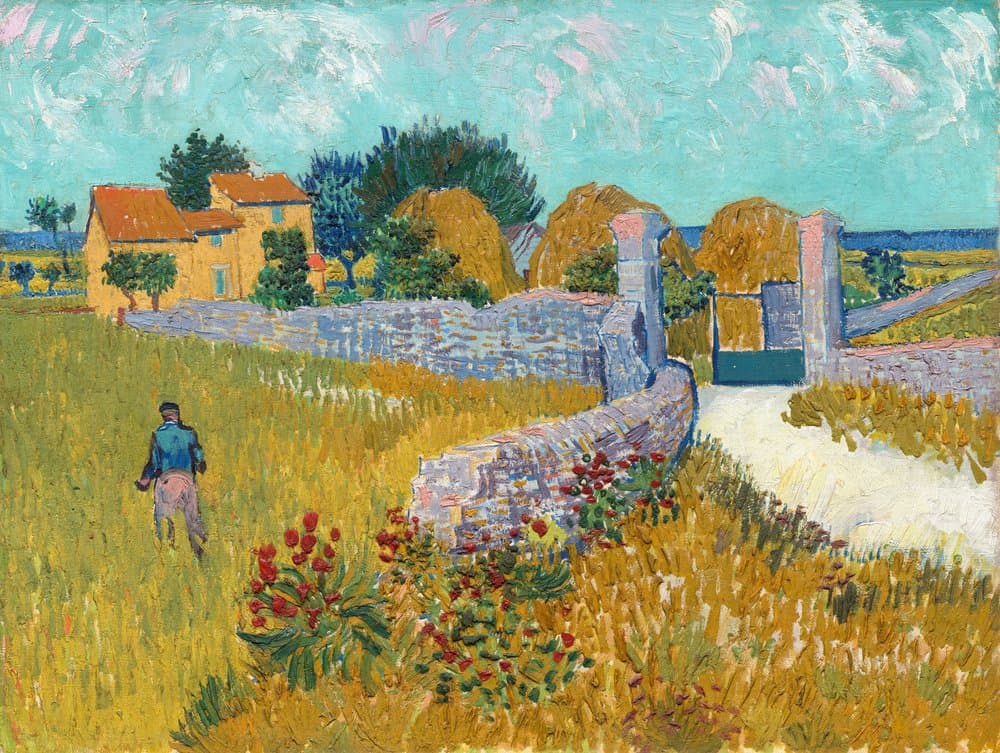 Obra "Quinta na Provença" (Junho de 1888) por Van Gogh.