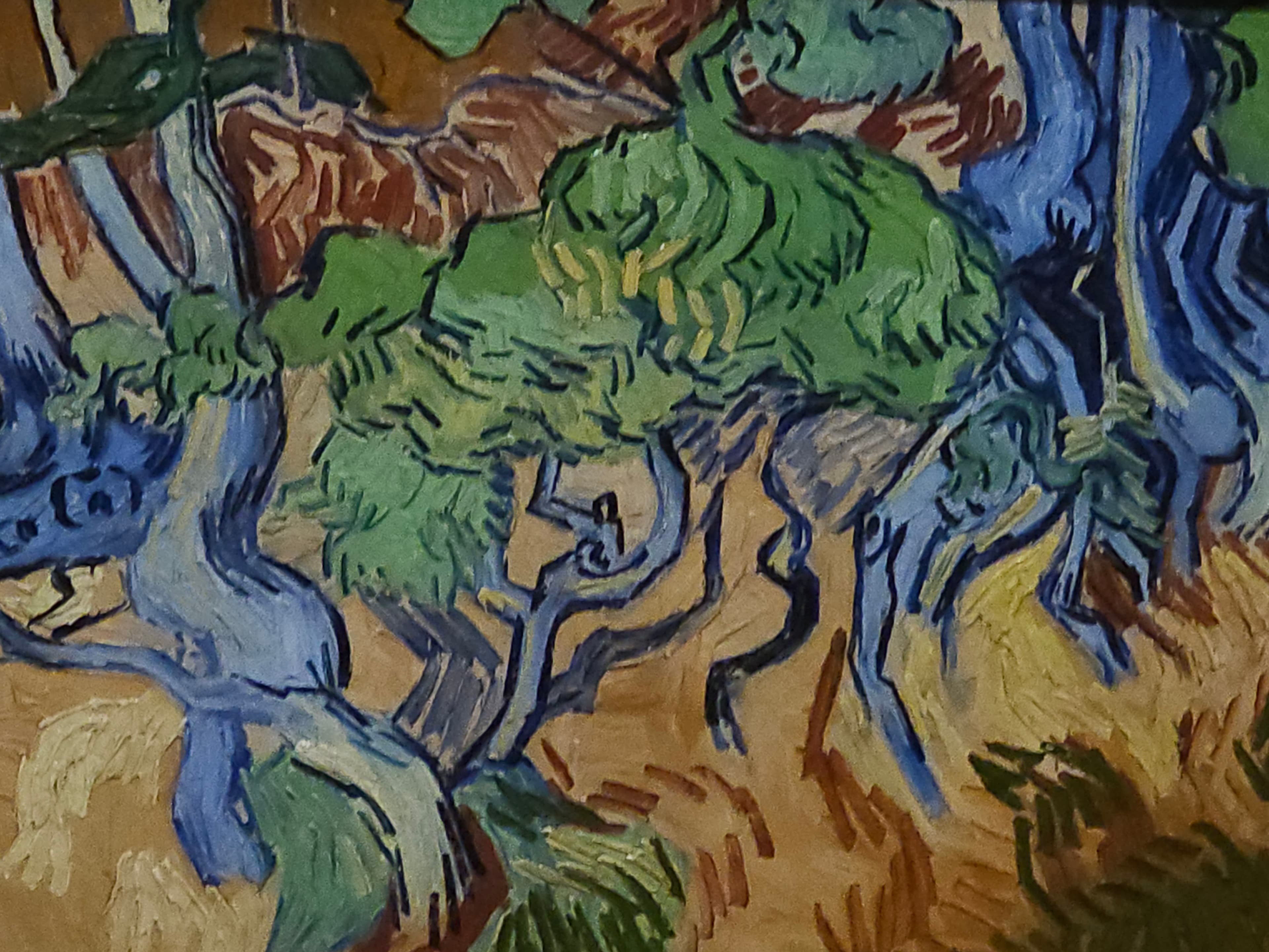 Obra "Raízes de Árvores" (Julho de 1890) por Van Gogh.