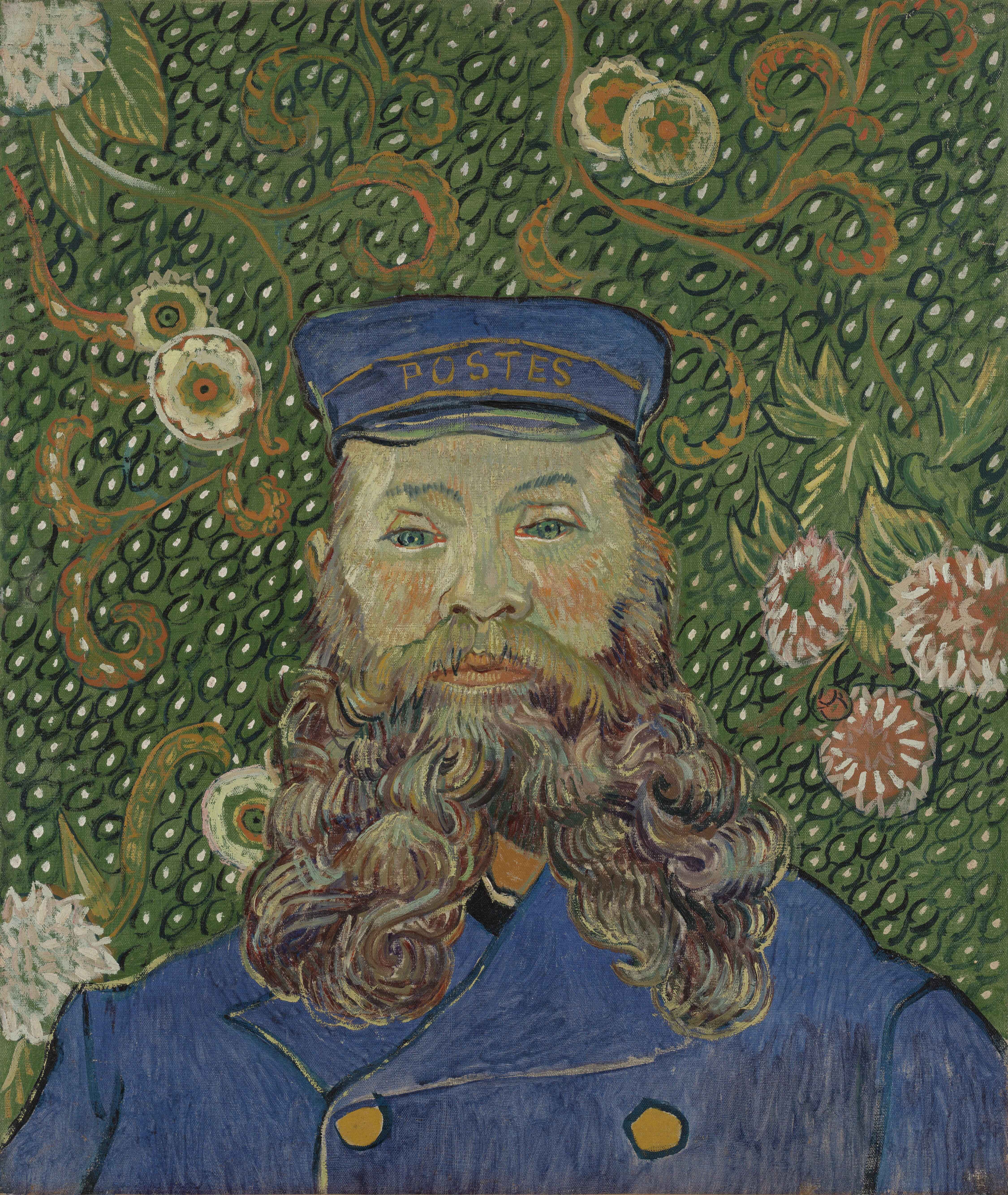 Obra "Retrato de Joseph Roulin" (Inverno de 1888) por Van Gogh.